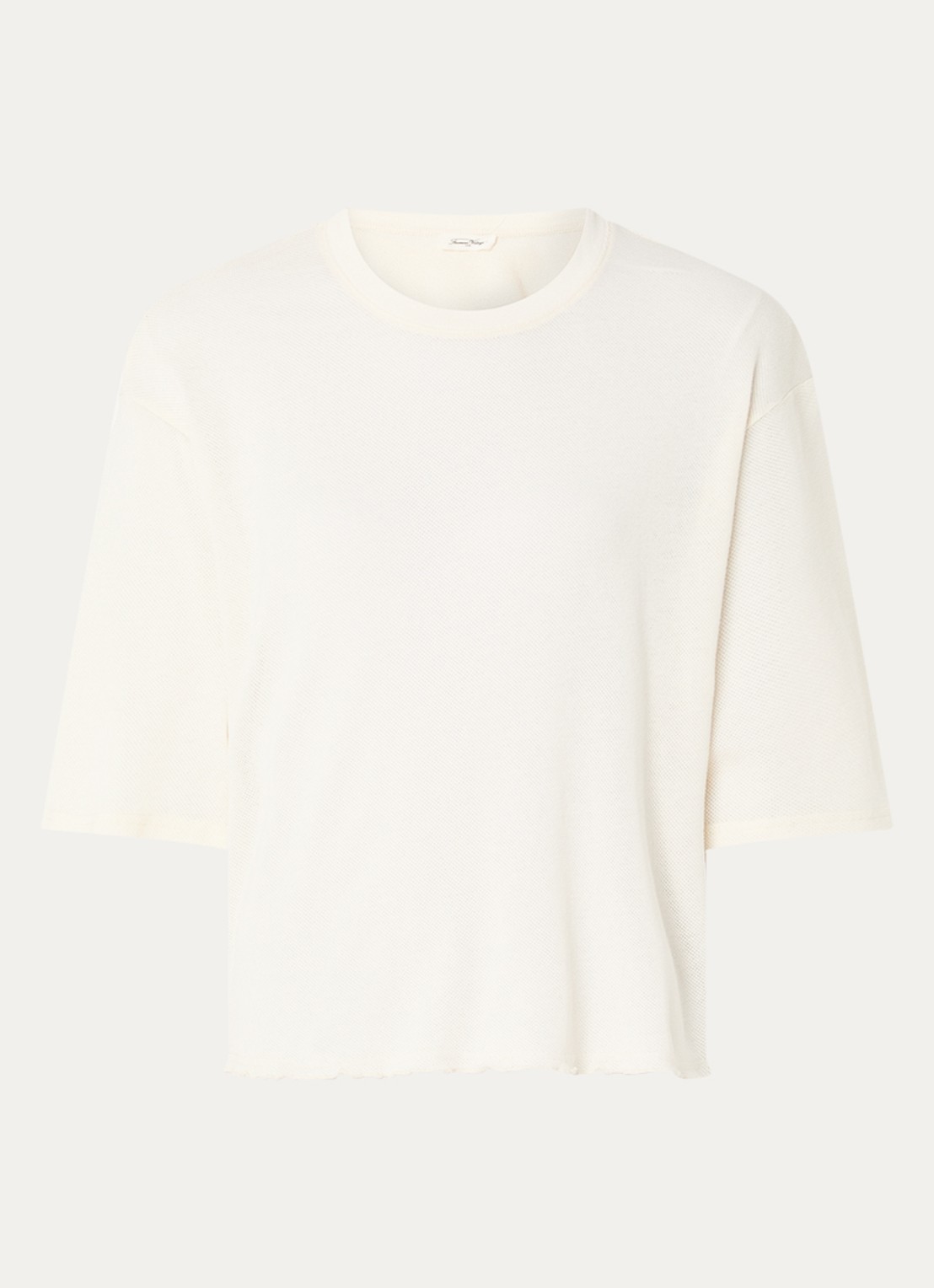American Vintage Top met opengewerkt dessin - voorkant gebroken wit