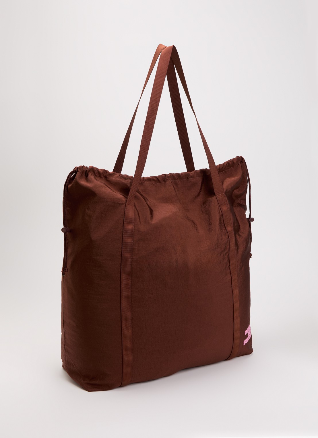 American Vintage Vidow shopper met logo - achterkant 4 bruin