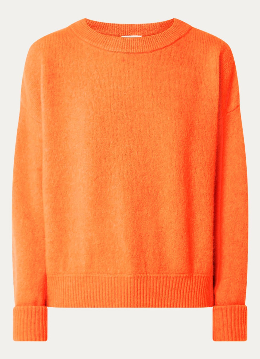 American Vintage Vitow grofgebreide trui in alpaca wolblend - voorkant 2 orange