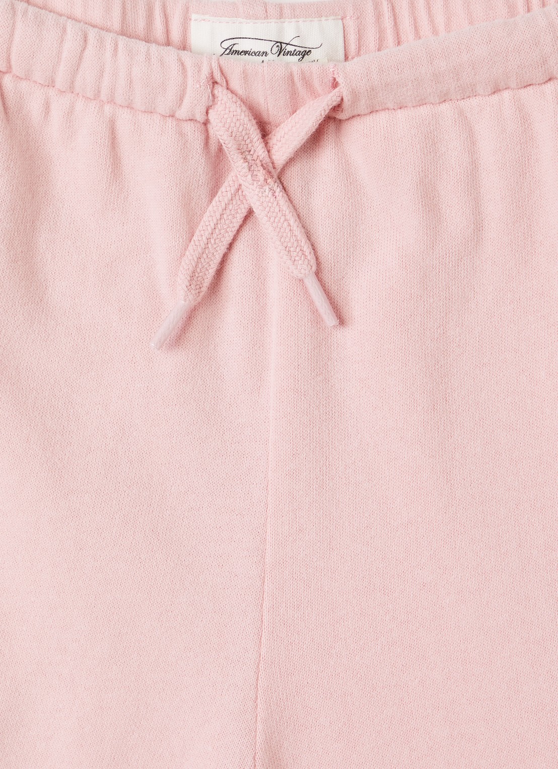 American Vintage Yko wide fit joggingbroek met logo - detail roze