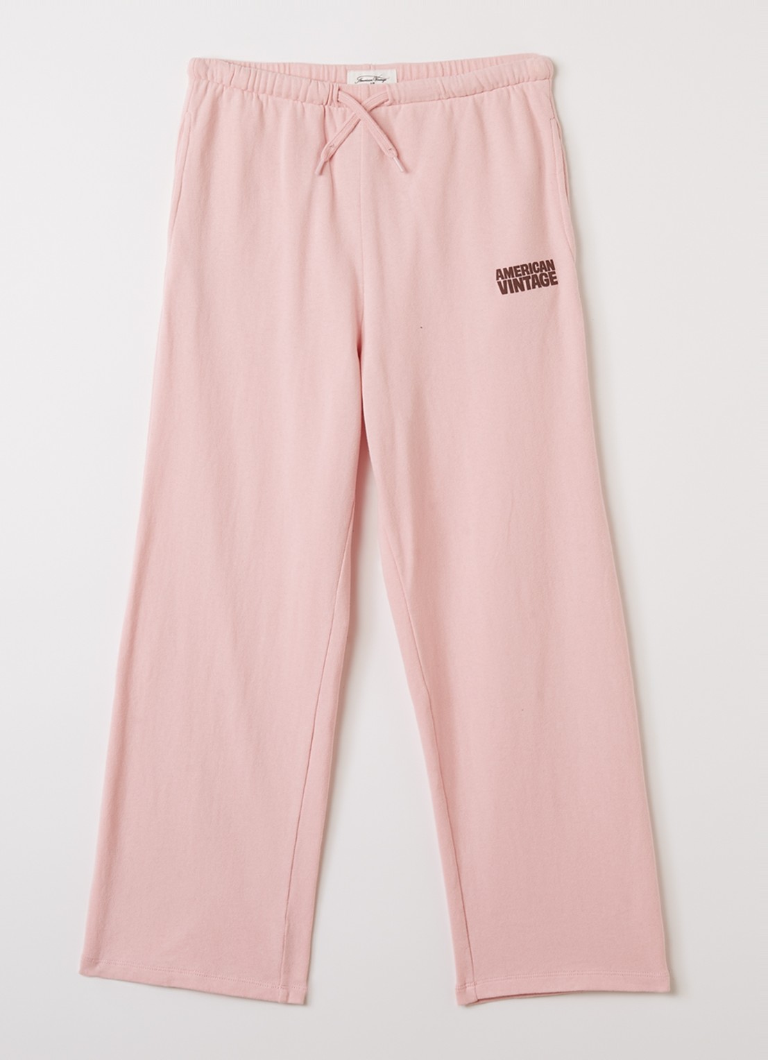 American Vintage Yko wide fit joggingbroek met logo - voorkant 5 roze