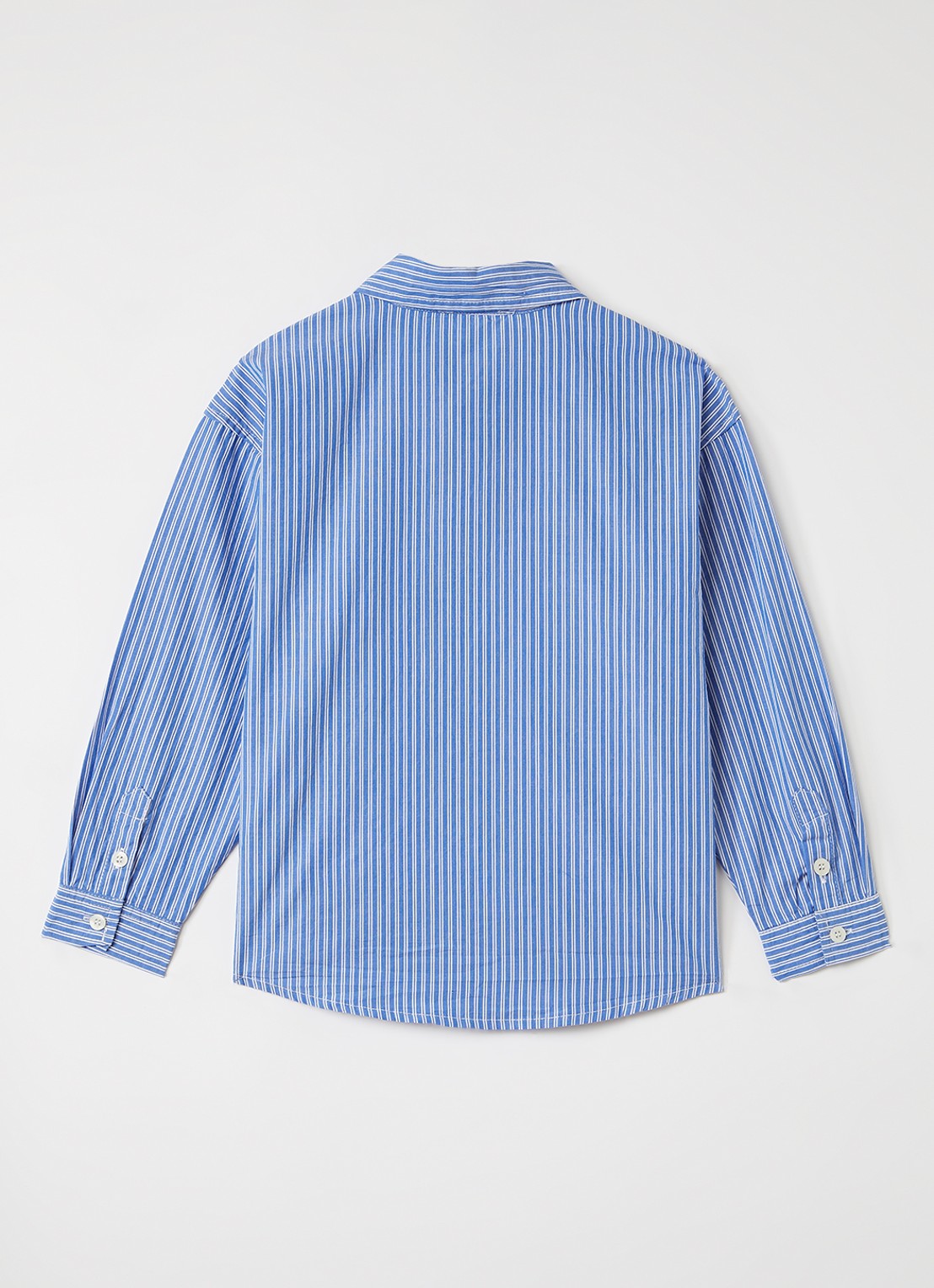 American Vintage Zaty blouse met streepprint - voorkant 2 blauw