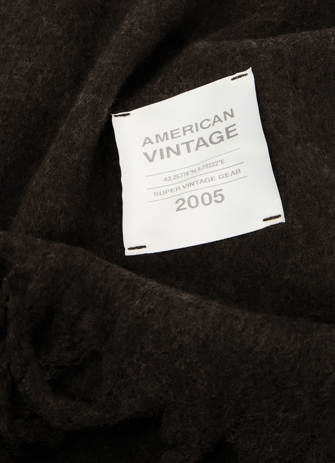 American Vintage Zinaco sjaal in wolblend 180 x 50 cm - detail 3 bruin