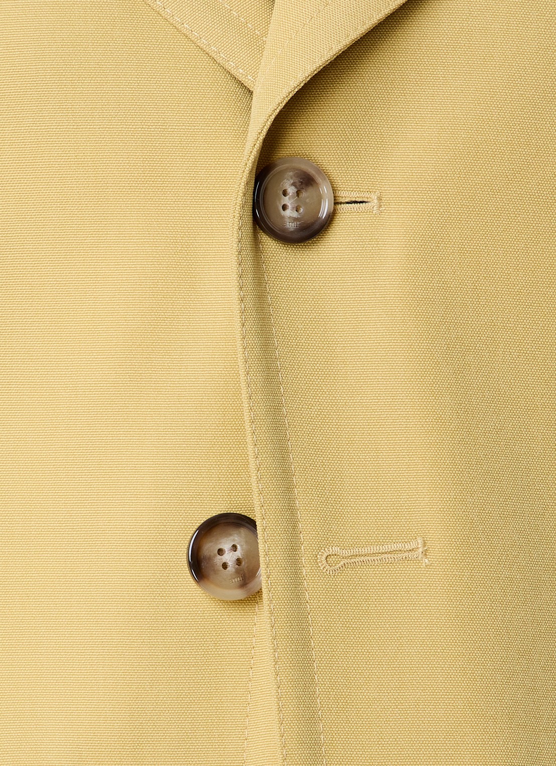AMI Paris Blazer van scheerwol met klepzakken - detail 2 okergeel