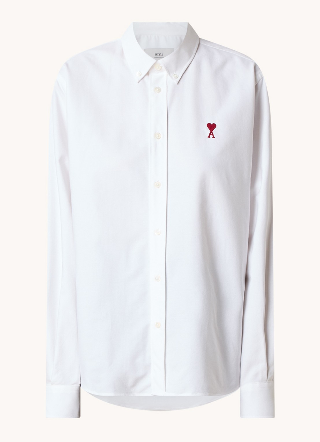 AMI Paris Blouse met logo - voorkant 2 wit