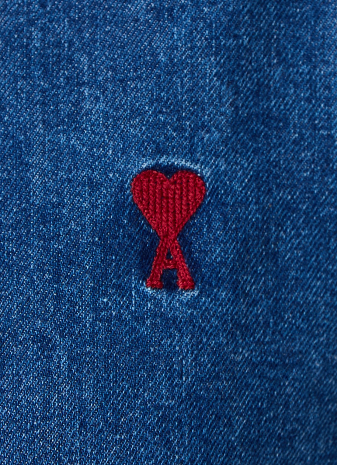 AMI Paris Blouse met logo - detail 5 indigo