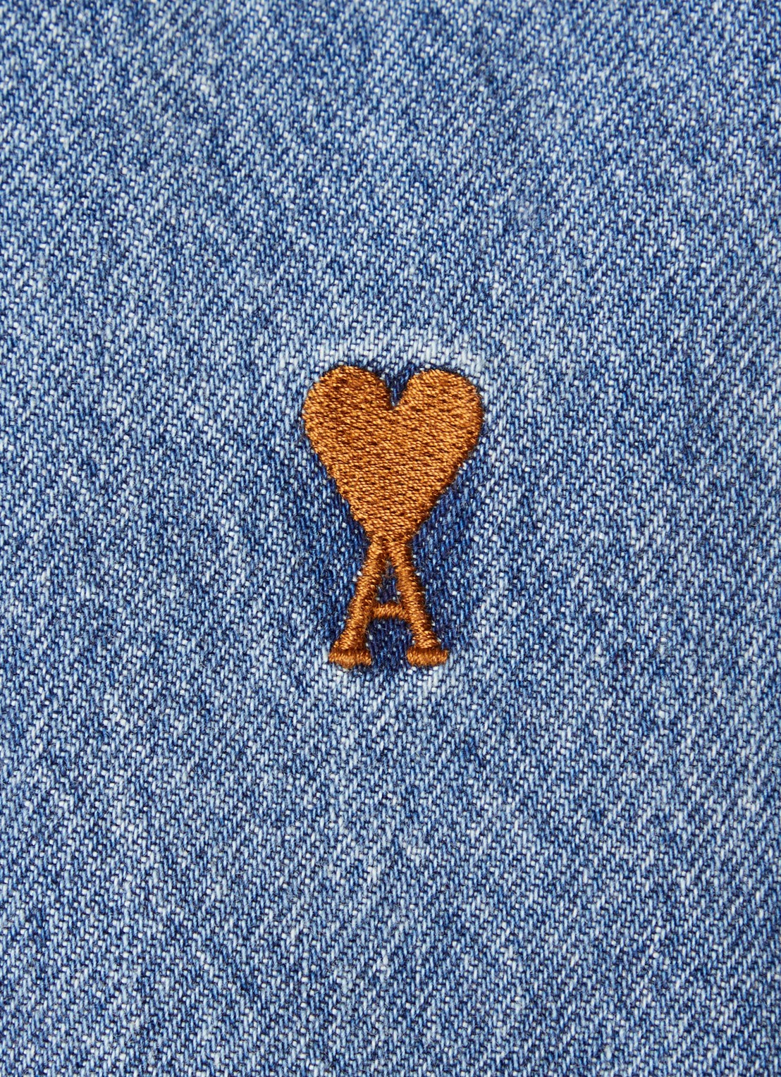AMI Paris Blouse van denim - detail 3 indigo