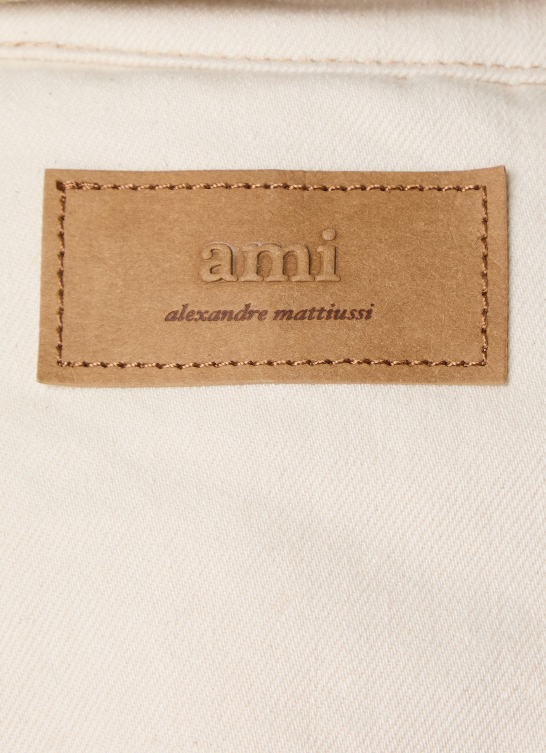 AMI Paris Gewatteerd jack met opgestikte zakken - detail 6 beige