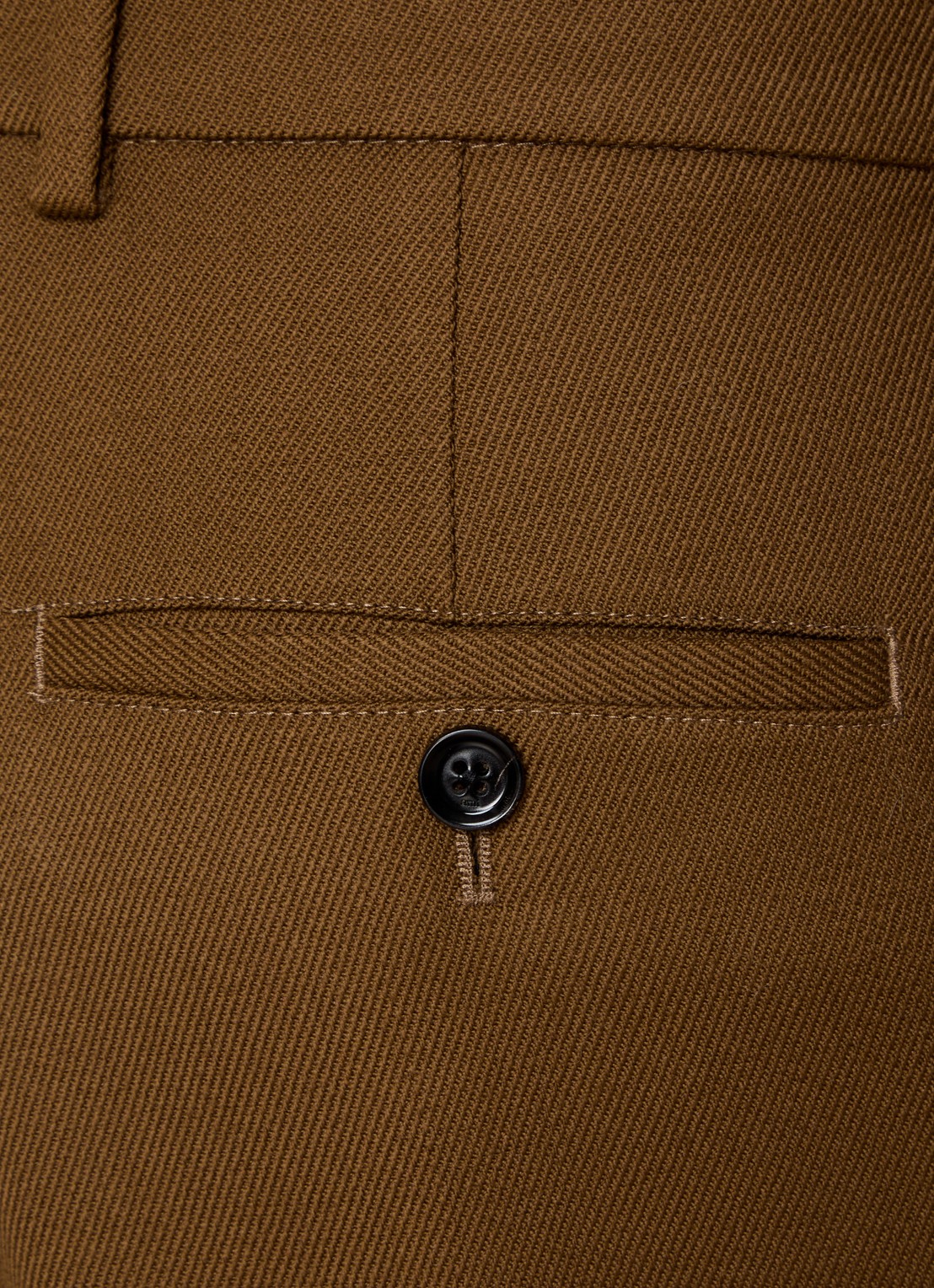 AMI Paris High waist wide fit pantalon met steekzakken - detail 2 bruin