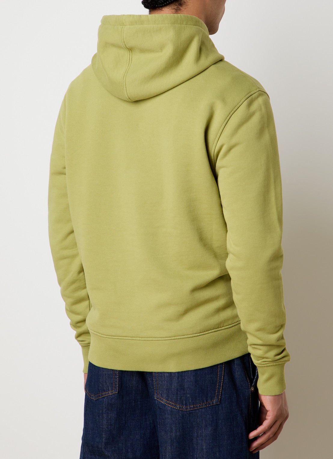 AMI Paris Hoodie met logoborduring - achterkant 6 mosgroen