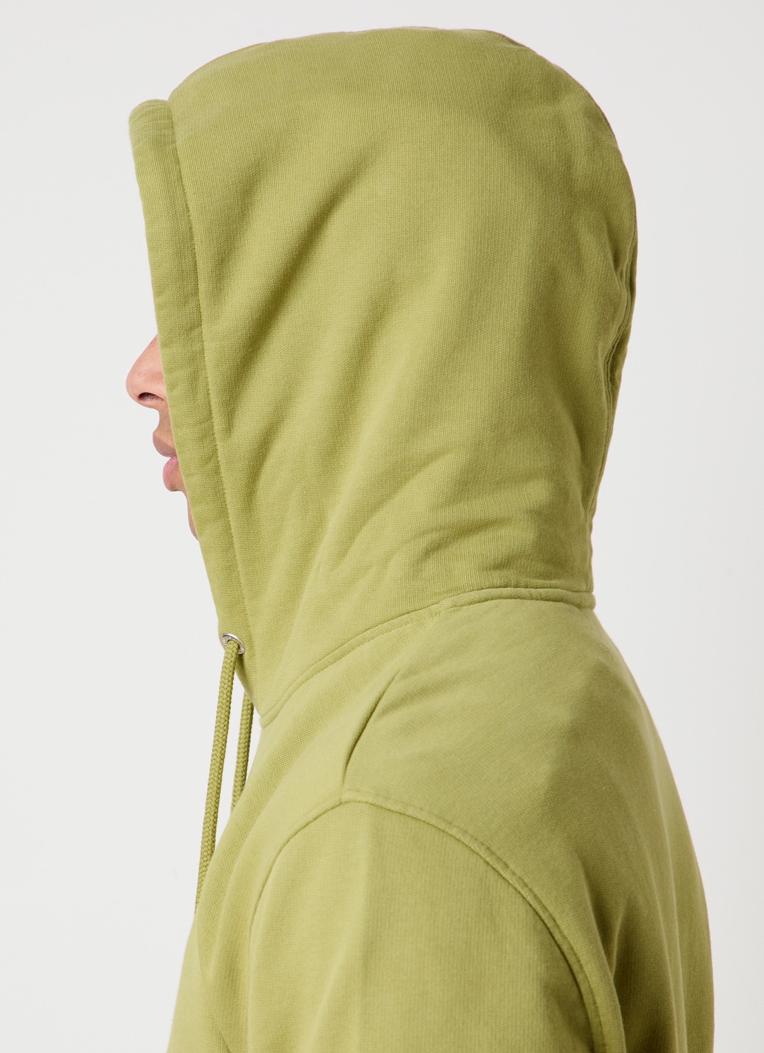 AMI Paris Hoodie met logoborduring - detail 4 mosgroen