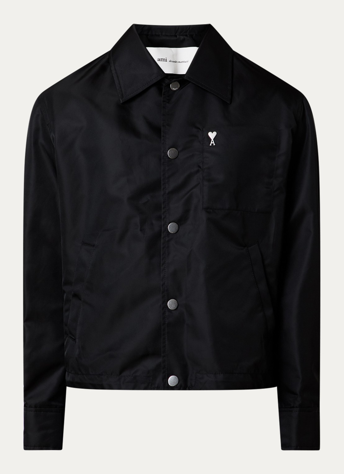 AMI Paris Jack met logo en steekzakken - voorkant 5 zwart