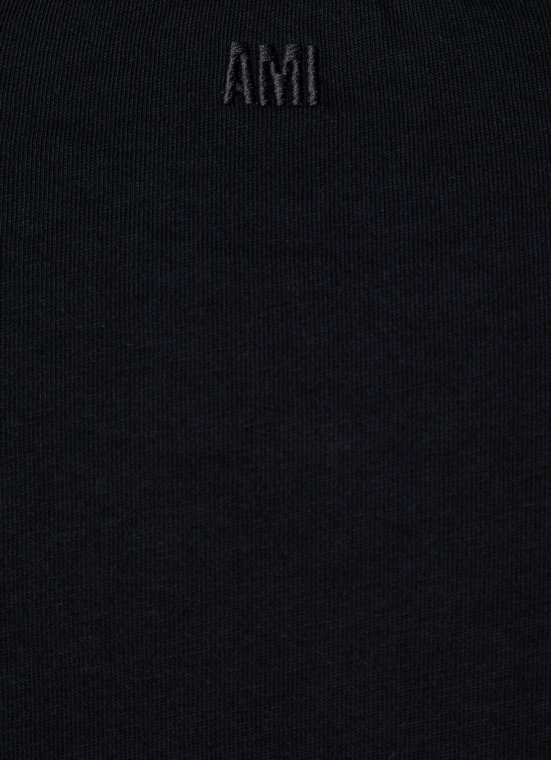 AMI Paris Longsleeve met logoborduring - detail 2 zwart