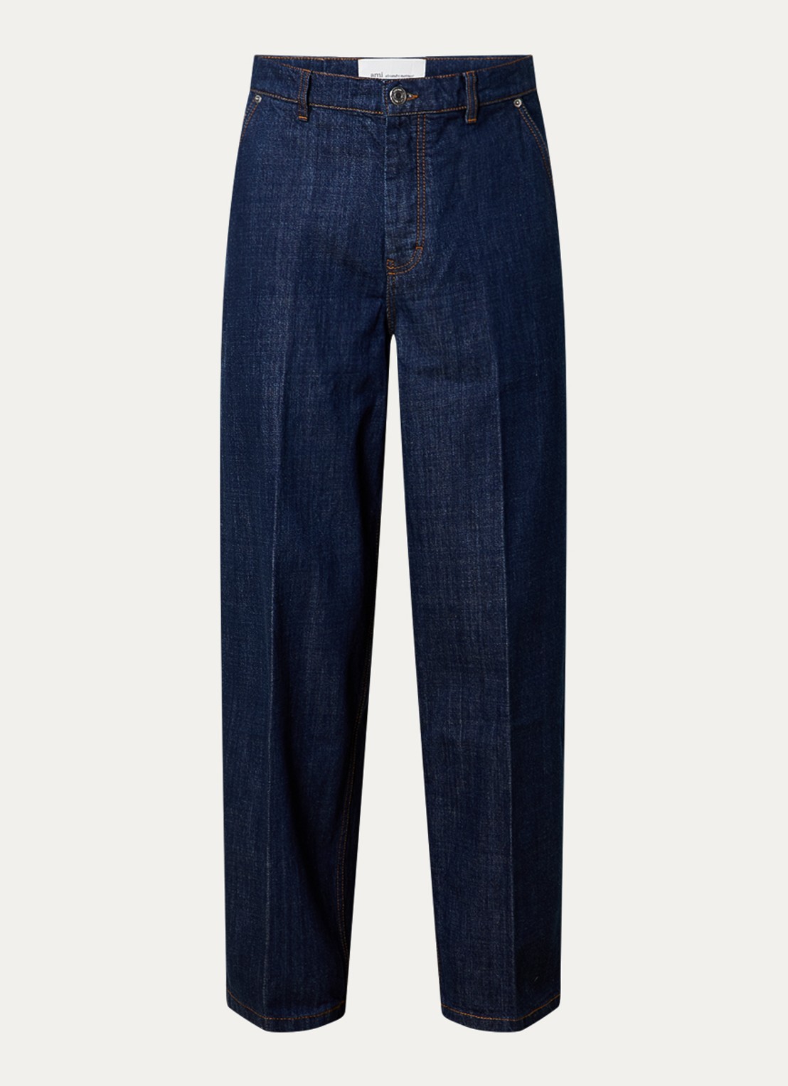 AMI Paris Loose fit jeans met donkere wassing  - voorkant 2 indigo