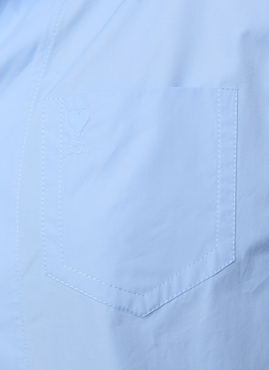 AMI Paris Midi blousejurk met borstzak - detail 5 lichtbruin