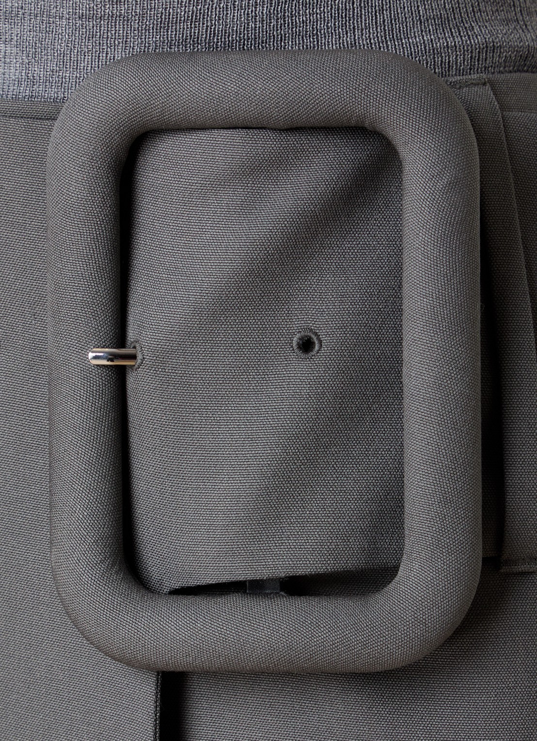 AMI Paris Midi rok van scheerwol - detail 4 grijs