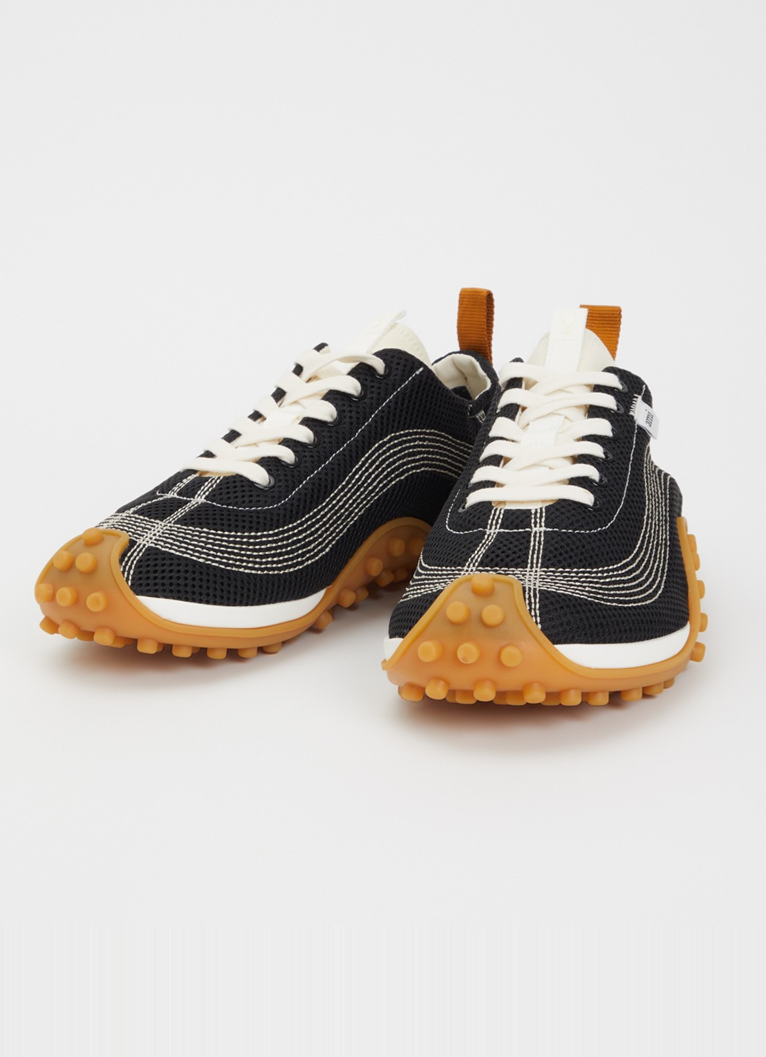 AMI Paris Mirage sneaker met schapenleren details - detail 2 zwart
