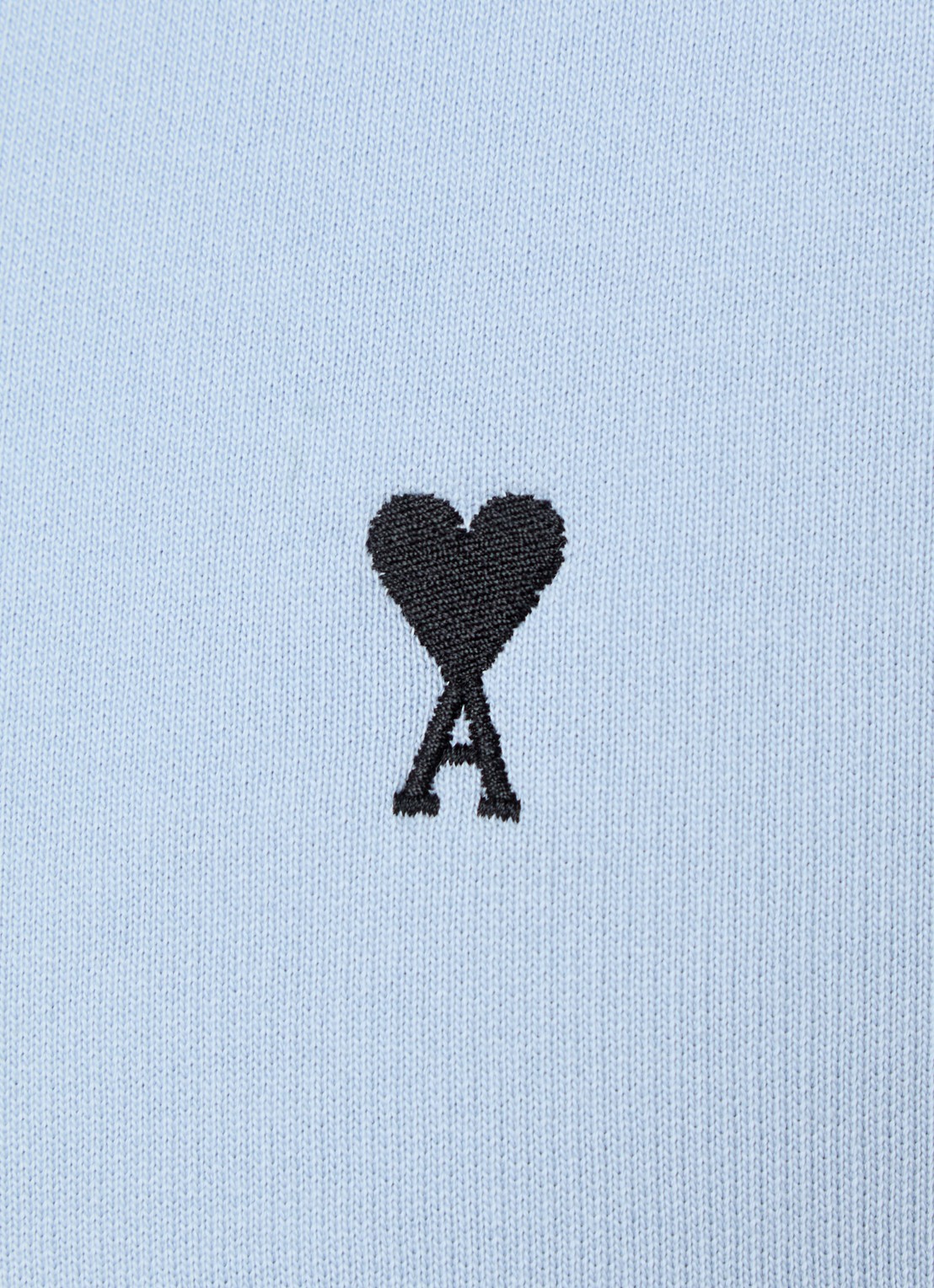 AMI Paris Molleton sweatvest met logo en capuchon - detail 6 lichtblauw