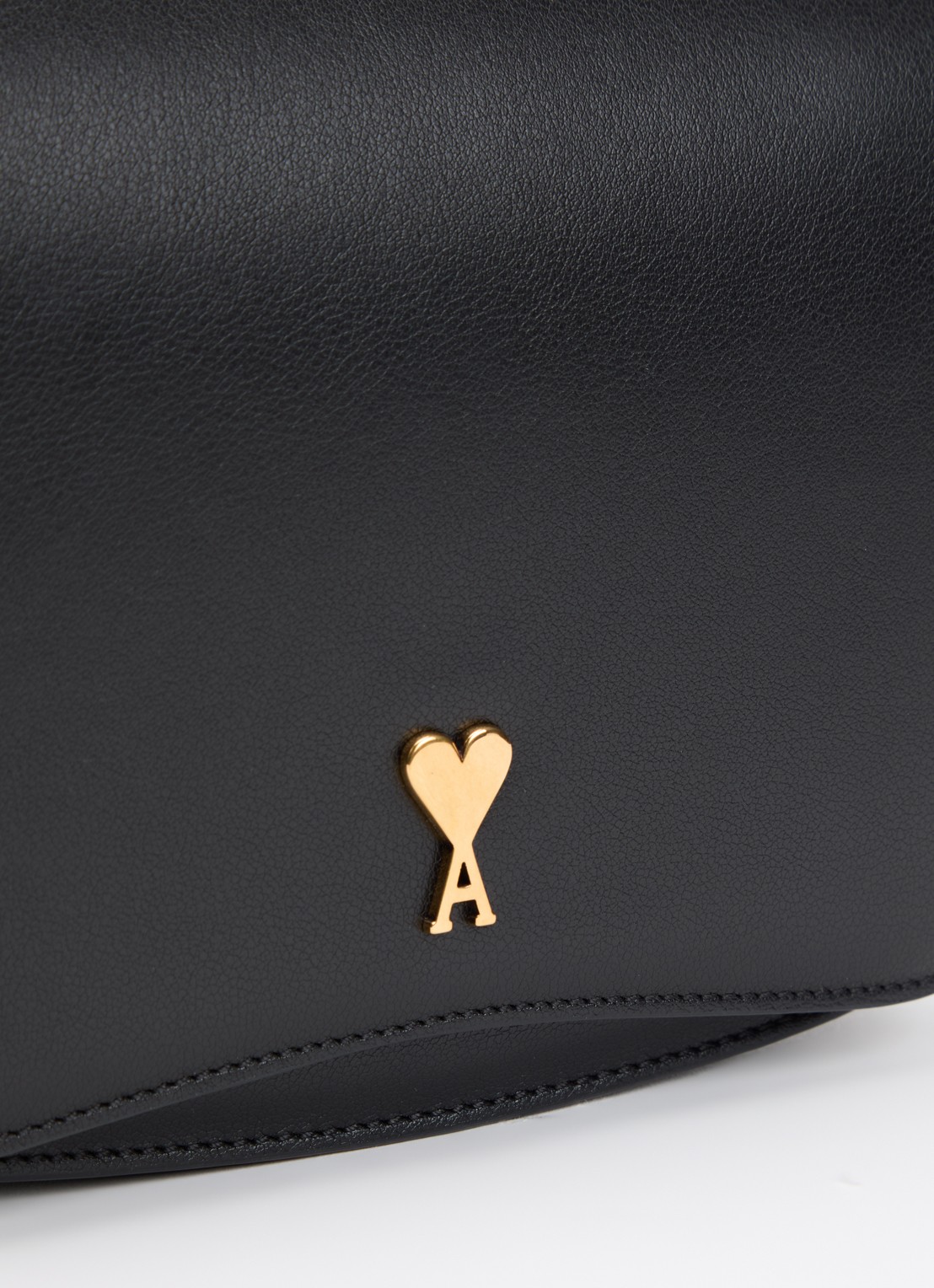 AMI Paris Paris paris schoudertas van kalfsleer  - detail 4 zwart
