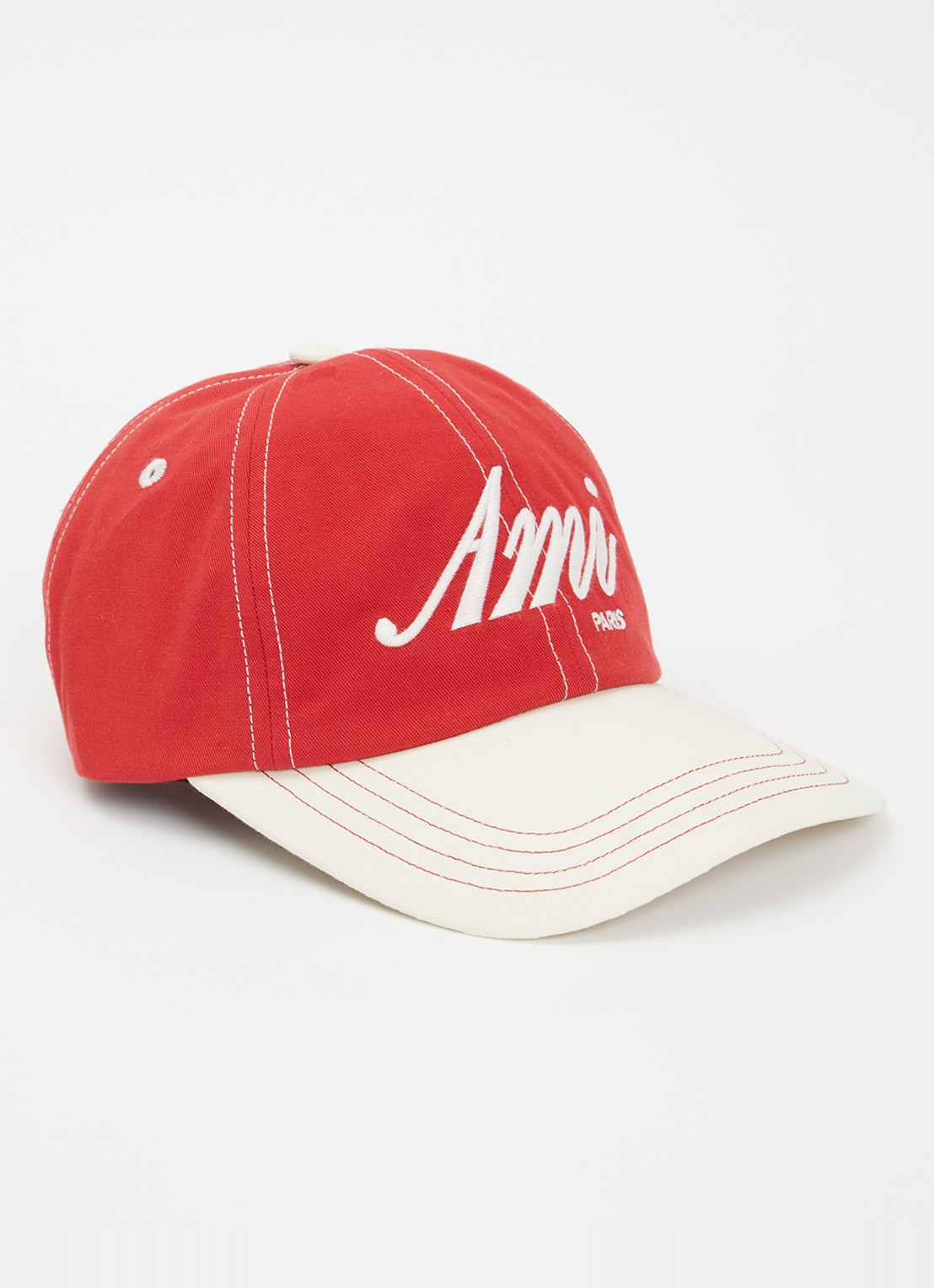 AMI Paris Pet met logoborduring - voorkant 2 rood