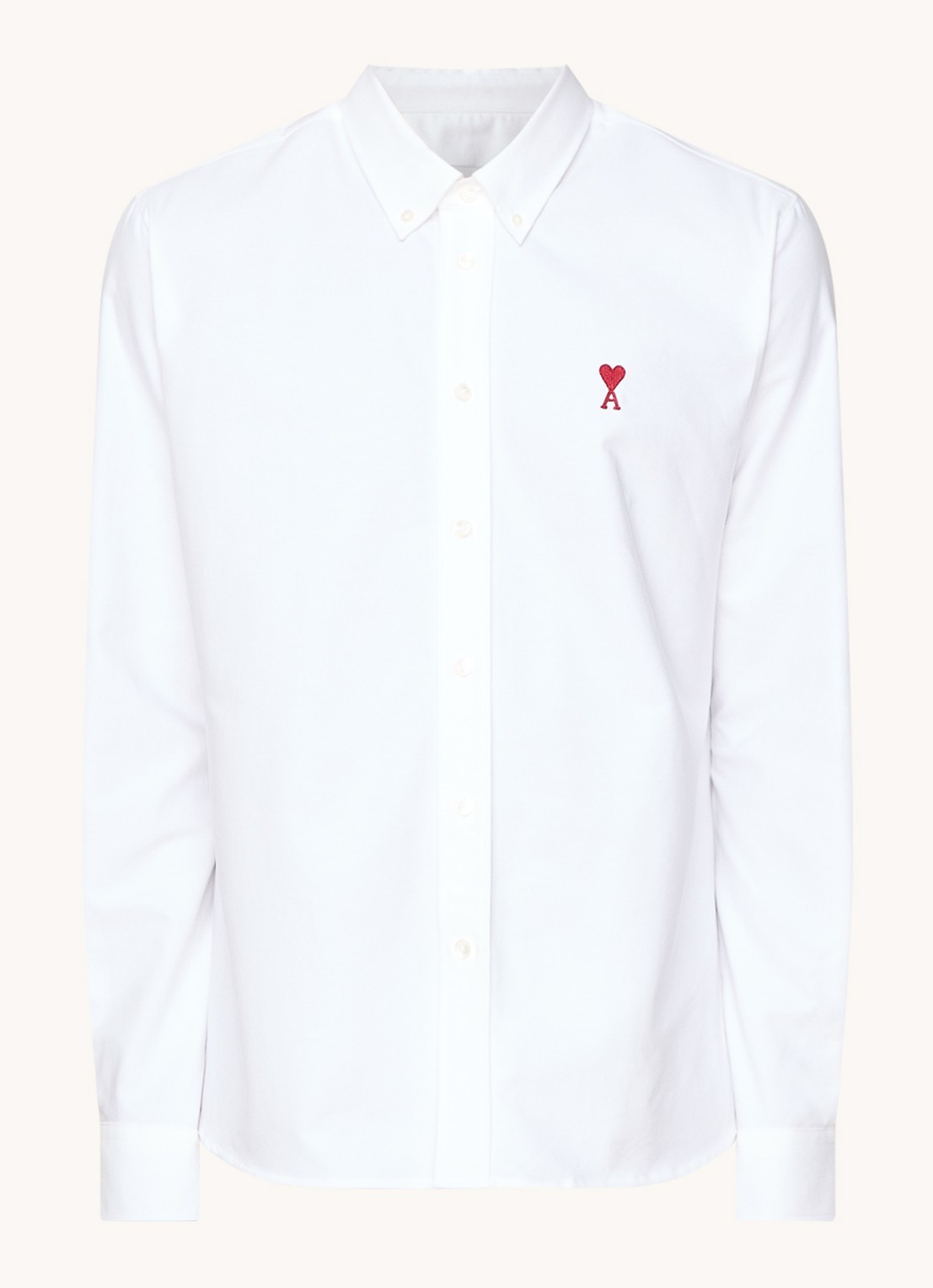 AMI Paris Regular fit overhemd met logo - voorkant 4 wit
