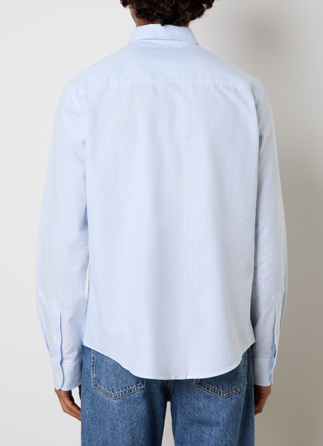 AMI Paris Regular fit overhemd met logo - achterkant 5 lichtblauw