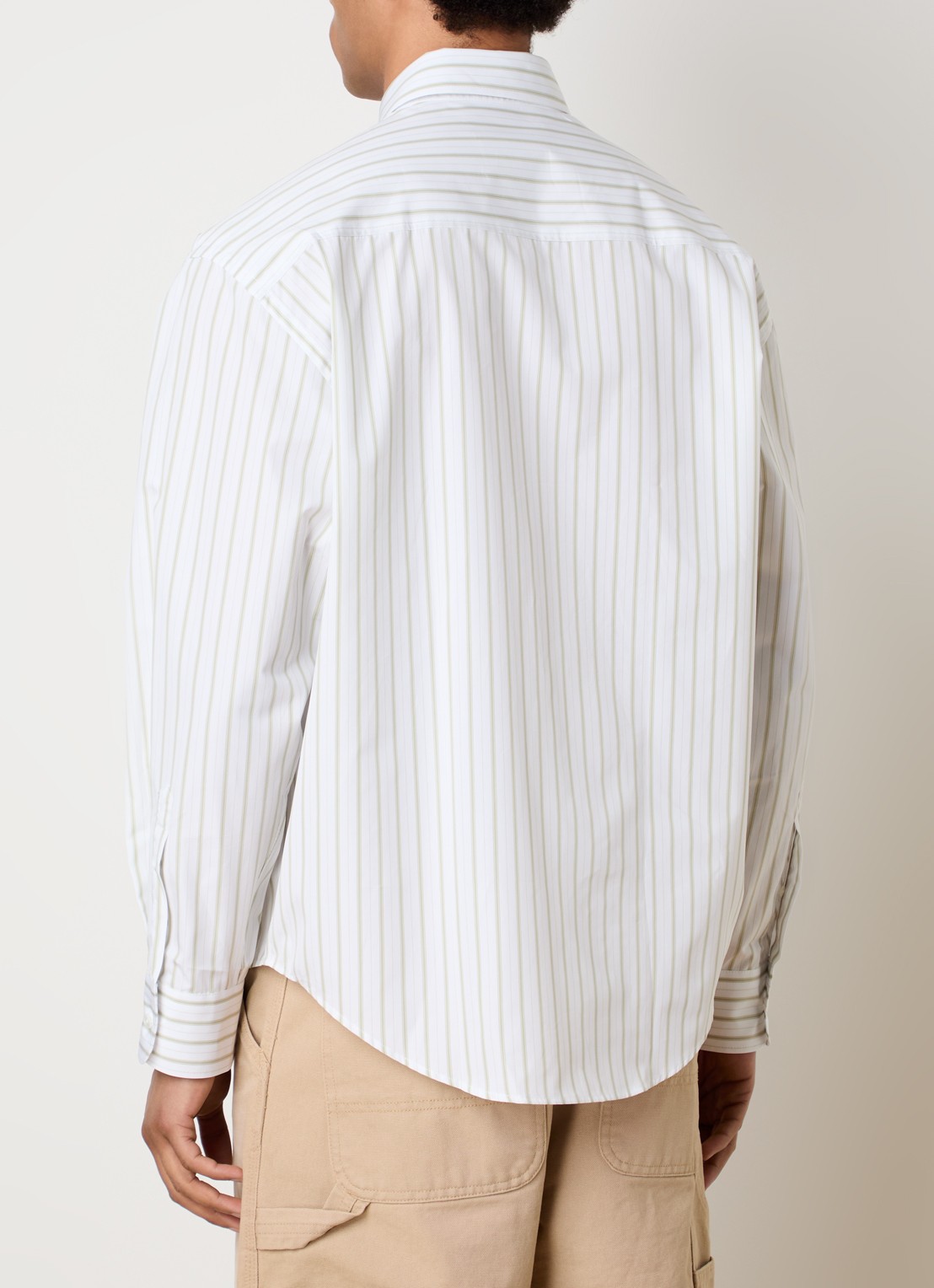 AMI Paris Regular fit overhemd met streepprint - achterkant 5 wit
