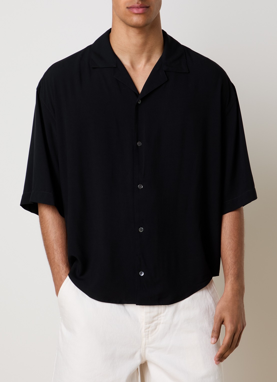 AMI Paris Regular fit overhemd - detail 3 zwart