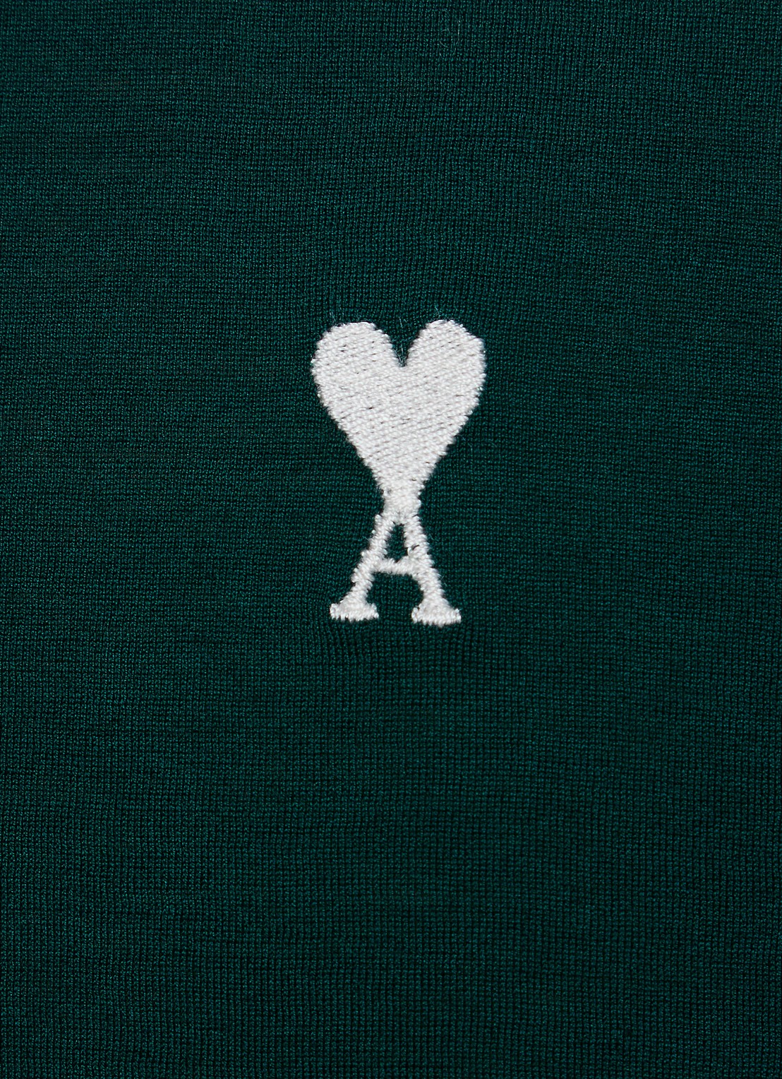 AMI Paris Regular fit polo met logoborduring - detail 5 groen