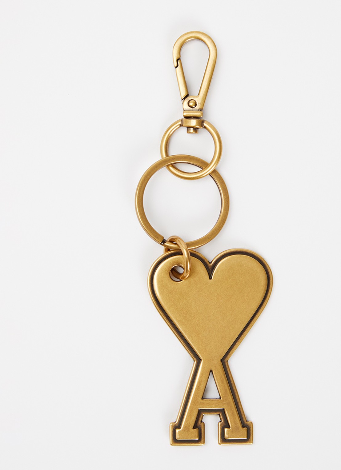 AMI Paris Sleutelhanger met logo - voorkant goud
