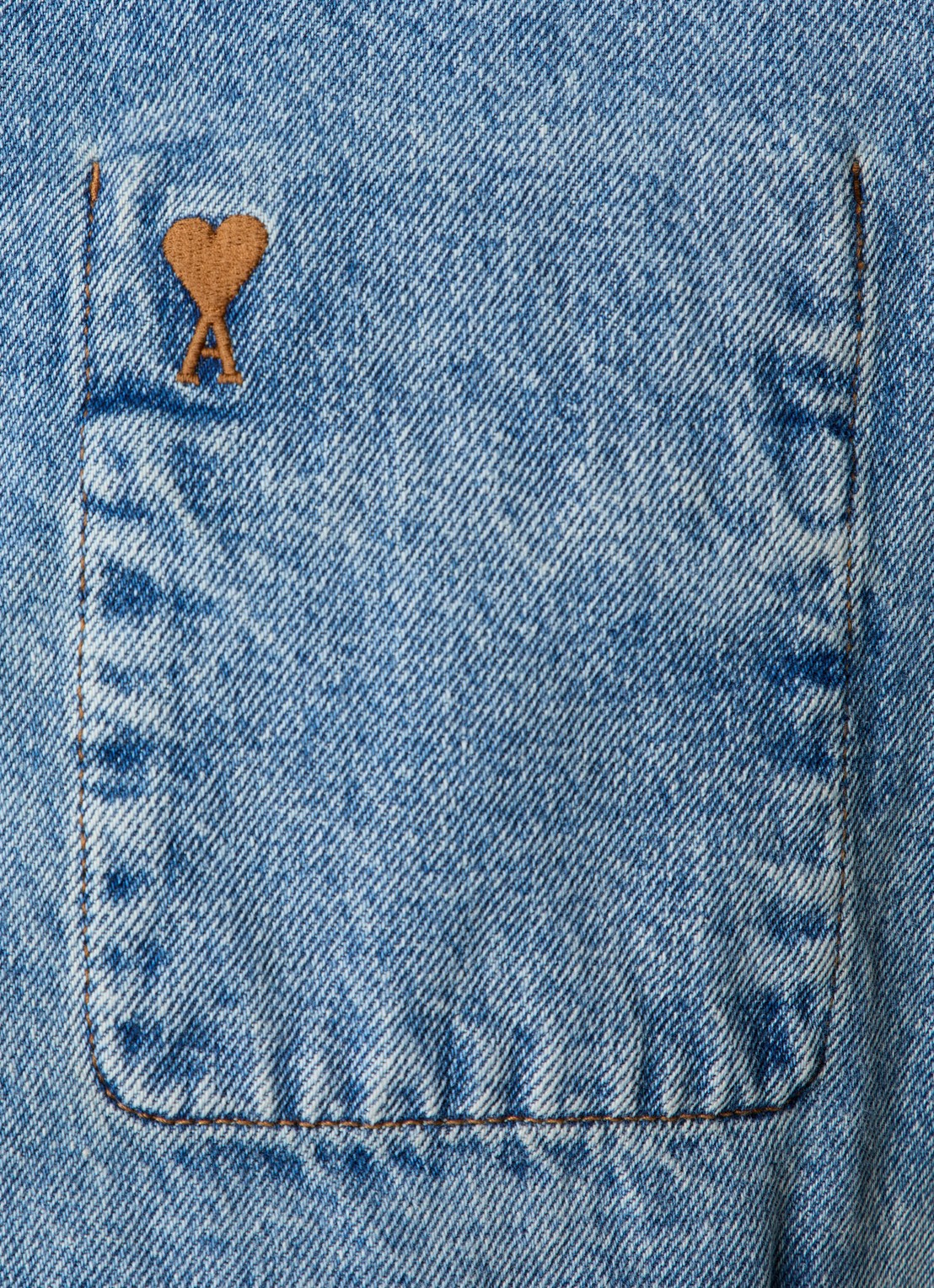 AMI Paris Spijkerjas met steekzakken en logo - detail 6 indigo
