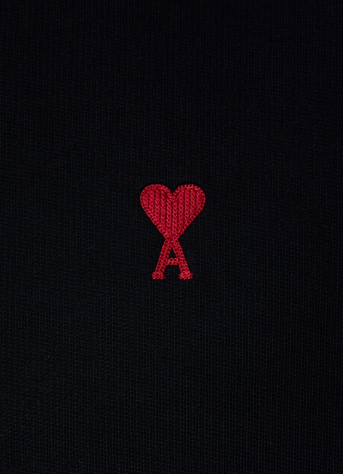 AMI Paris Sweater met logoborduring - detail 4 zwart