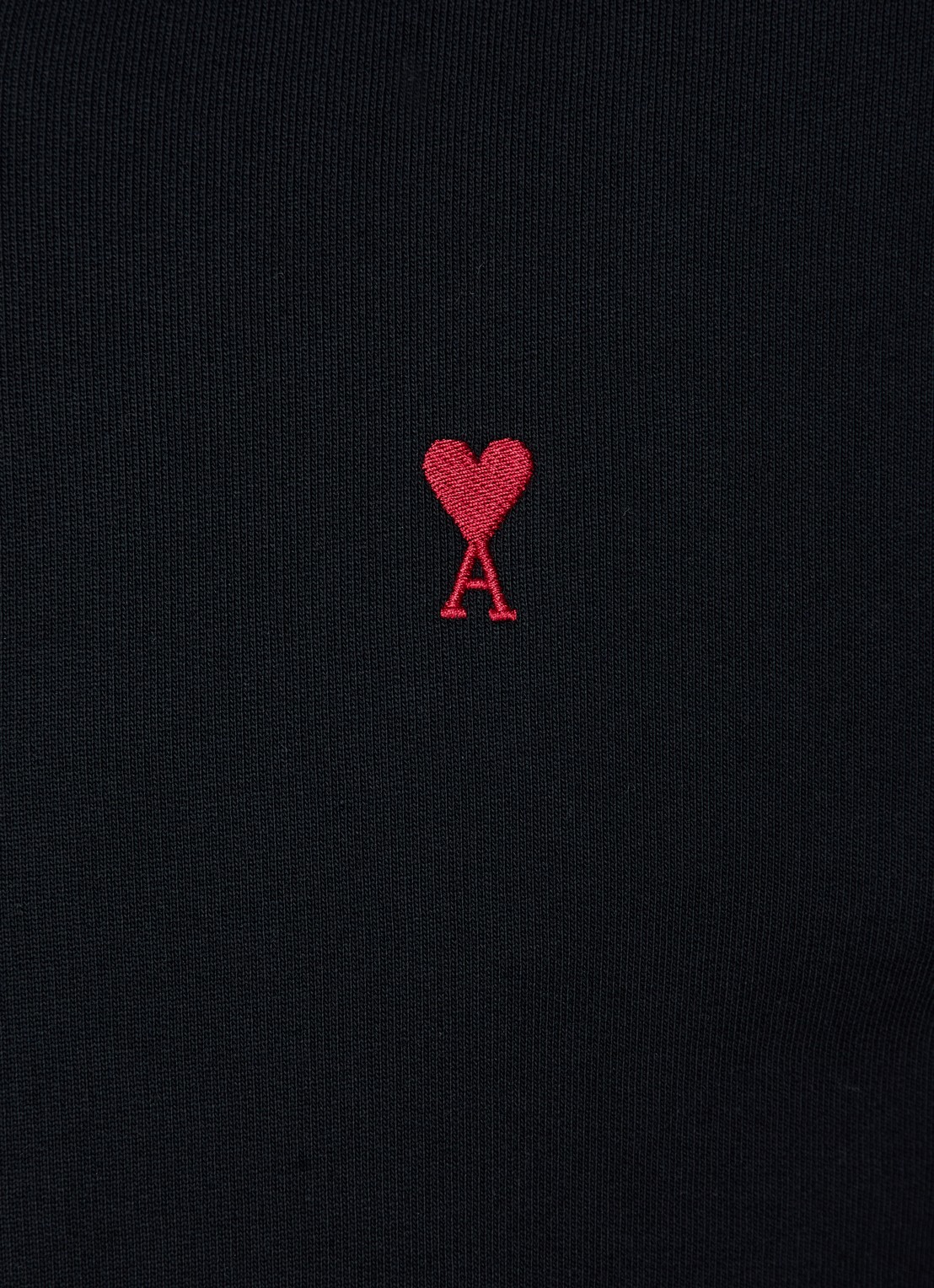 AMI Paris Sweatvest van merino wol met logoborduring - detail 6 zwart