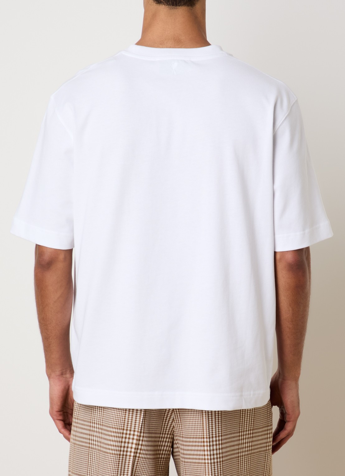 AMI Paris T-shirt met logoprint - achterkant wit