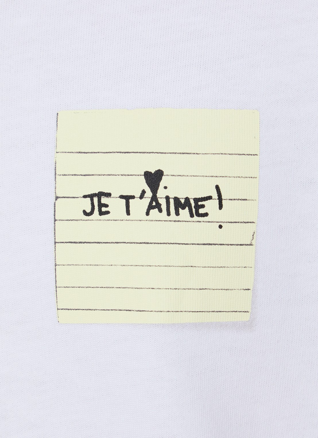 AMI Paris T-shirt met logoprint - detail 5 wit