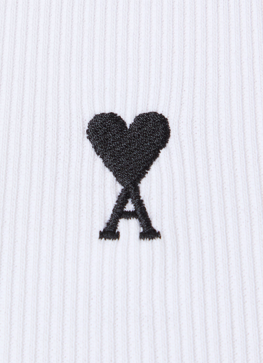 AMI Paris Tanktop met logoborduring - detail 2 wit