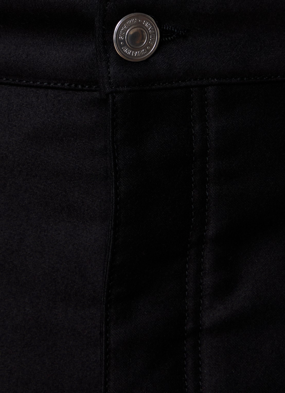 AMI Paris Worker straight fit pantalon met steekzakken - detail 4 zwart