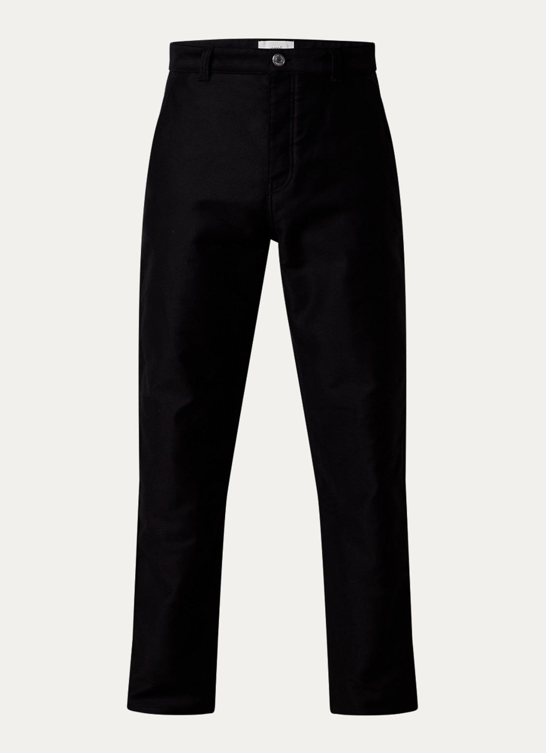 AMI Paris Worker straight fit pantalon met steekzakken - voorkant 5 zwart