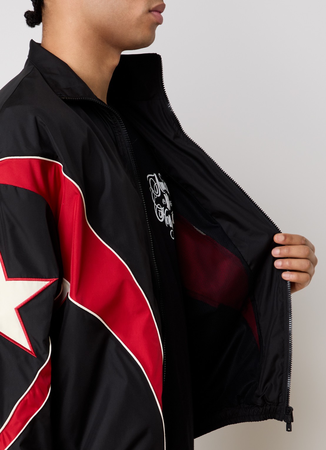 AMIRI Amouja Windjack met steekzakken en logo - detail 5 zwart