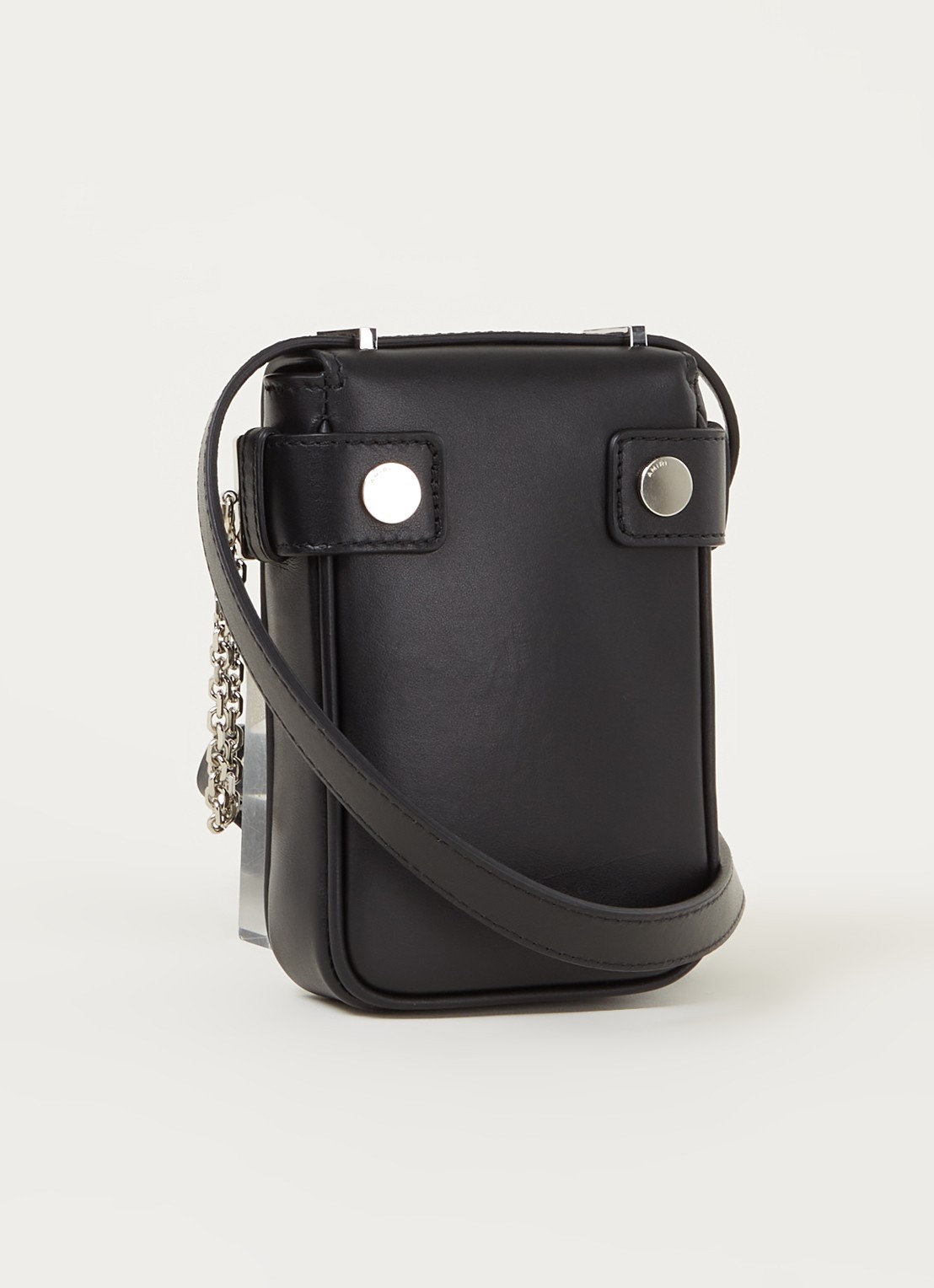 AMIRI Amp crossbodytas van leer  - achterkant 3 zwart