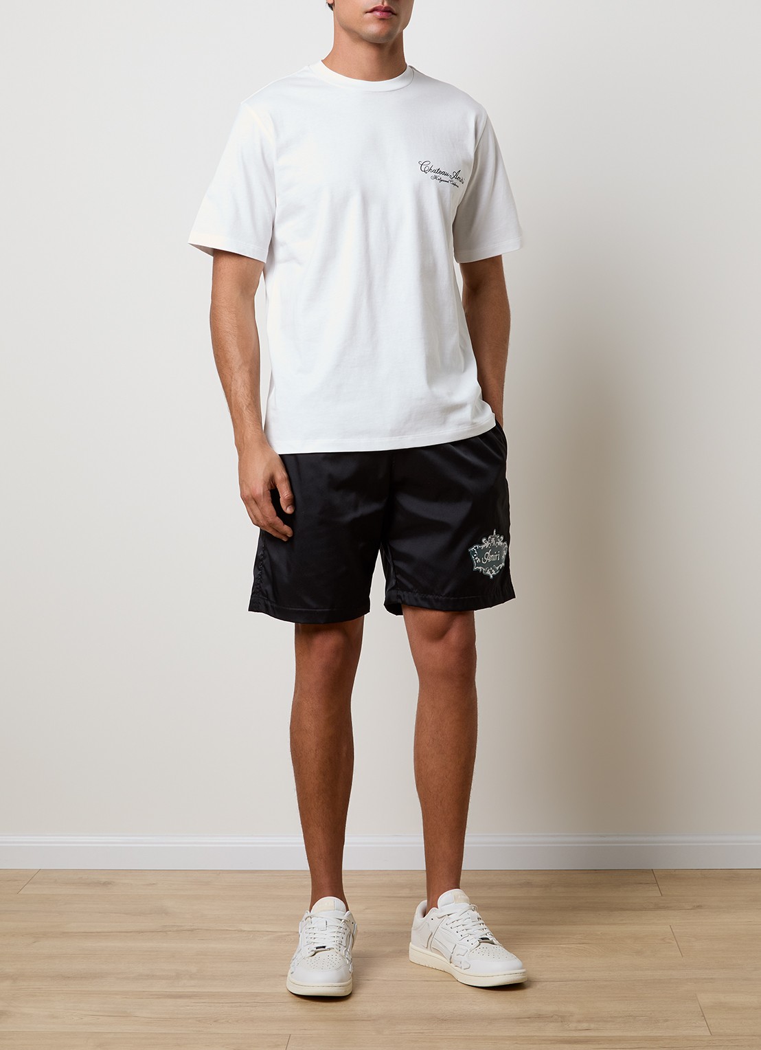 AMIRI Chateau zwemshorts met logo - voorkant 5 zwart