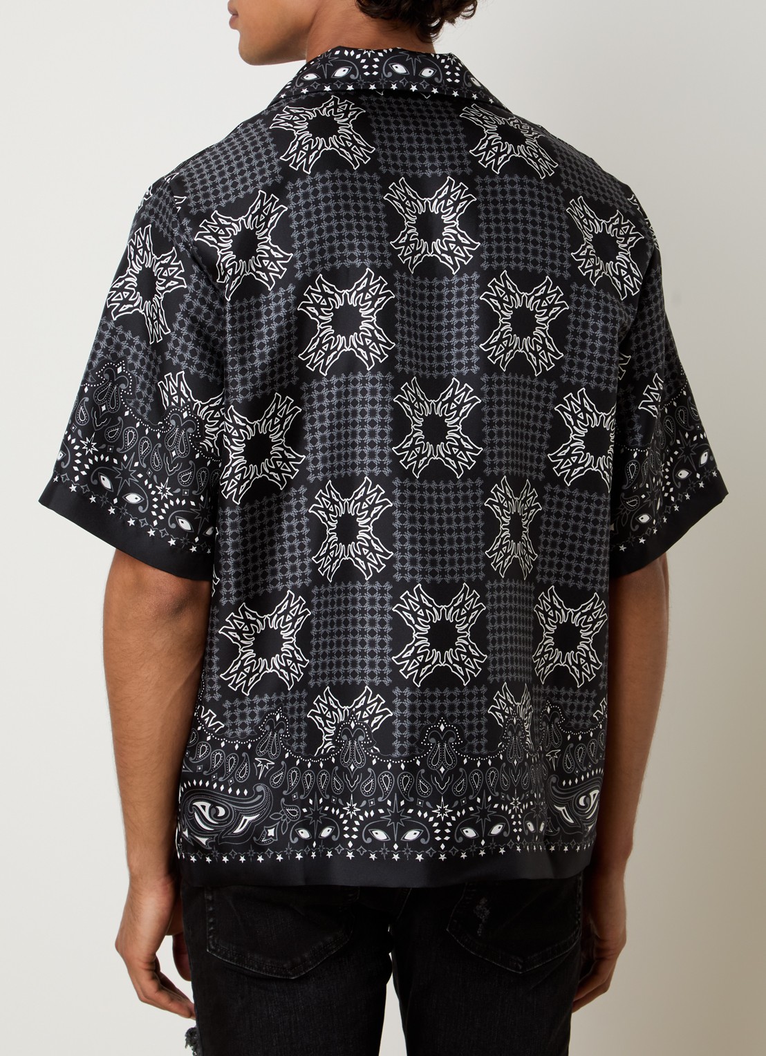 AMIRI Check regular fit overhemd met print - achterkant zwart