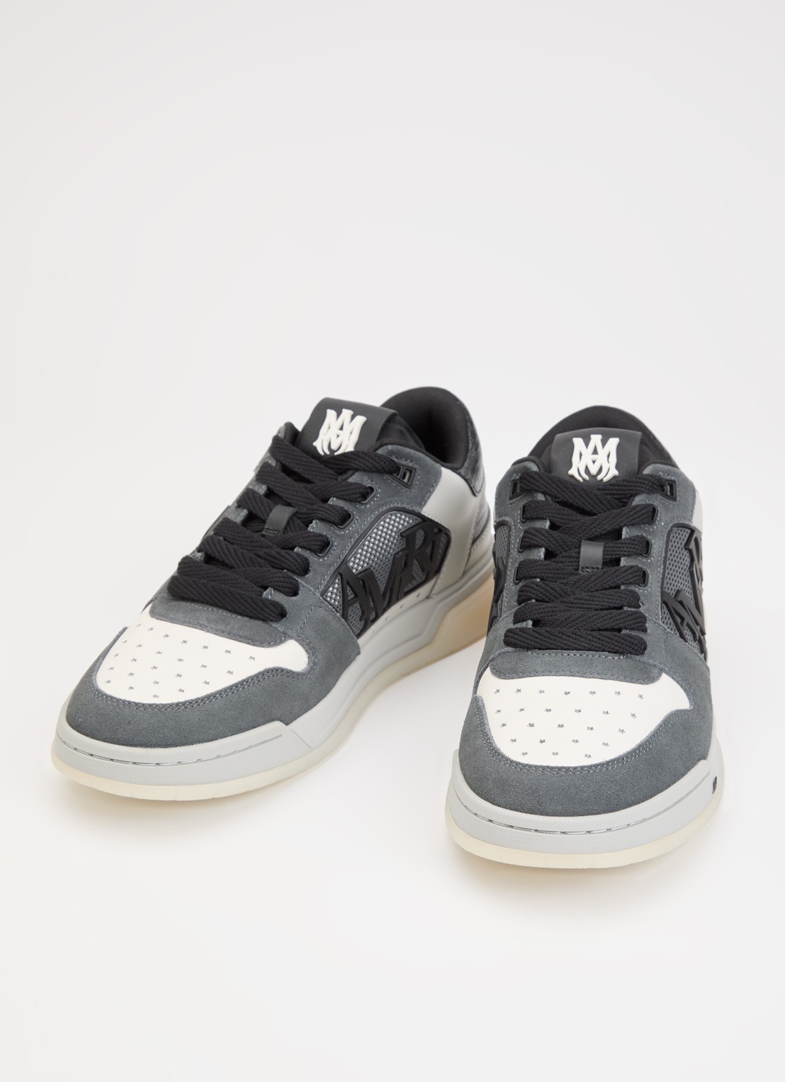 AMIRI Classic Low sneaker van leer met details van suède - detail zwart