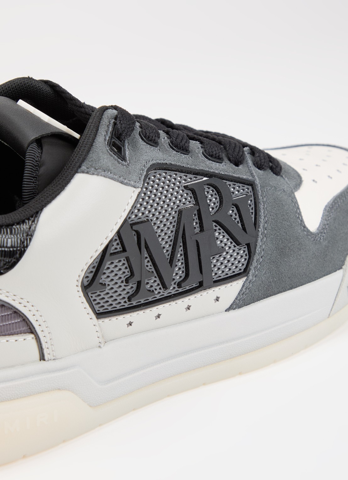 AMIRI Classic Low sneaker van leer met details van suède - detail 4 zwart