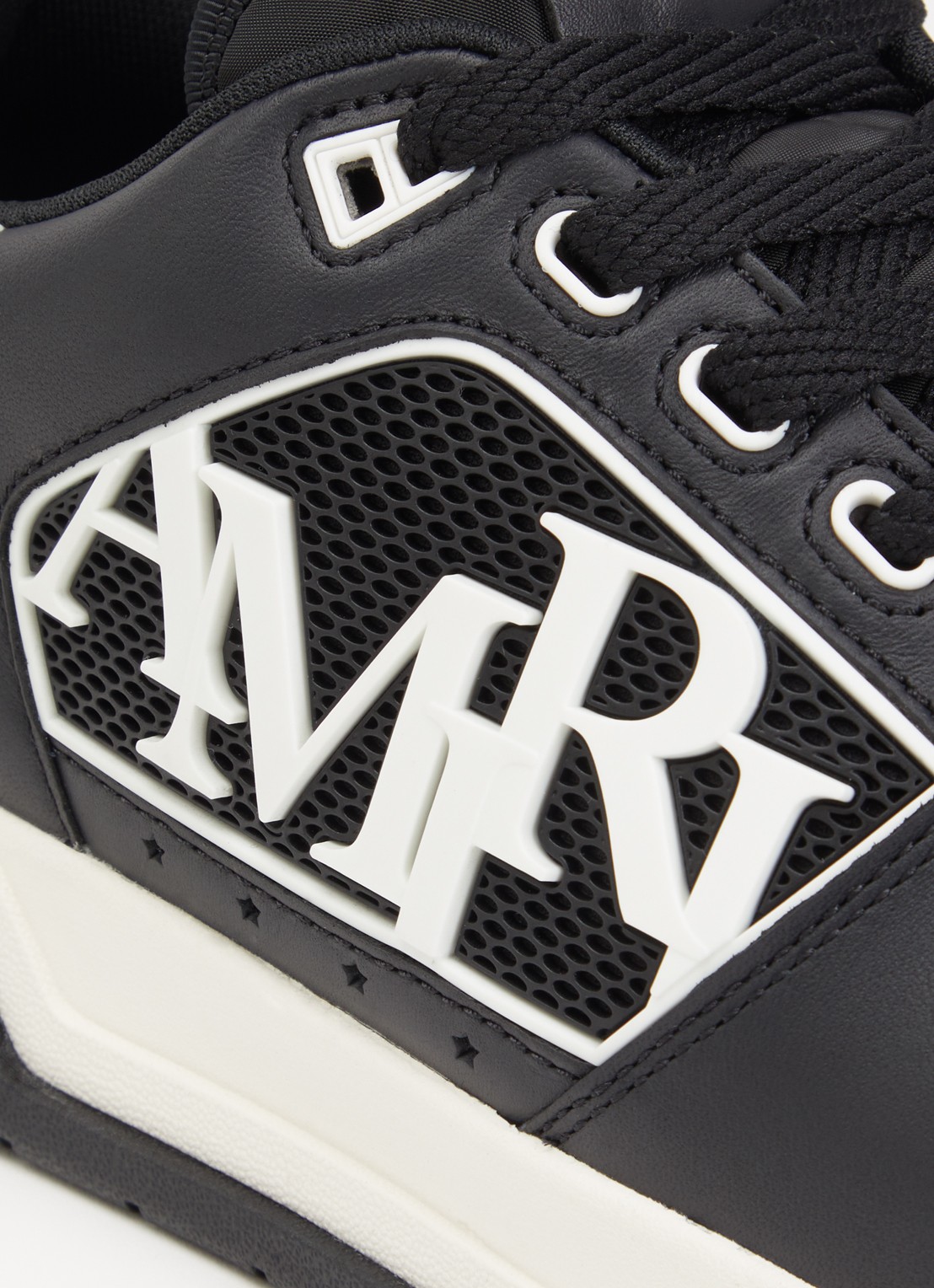 AMIRI Classic Low sneaker van leer met logo en details van mesh - detail 4 zwart
