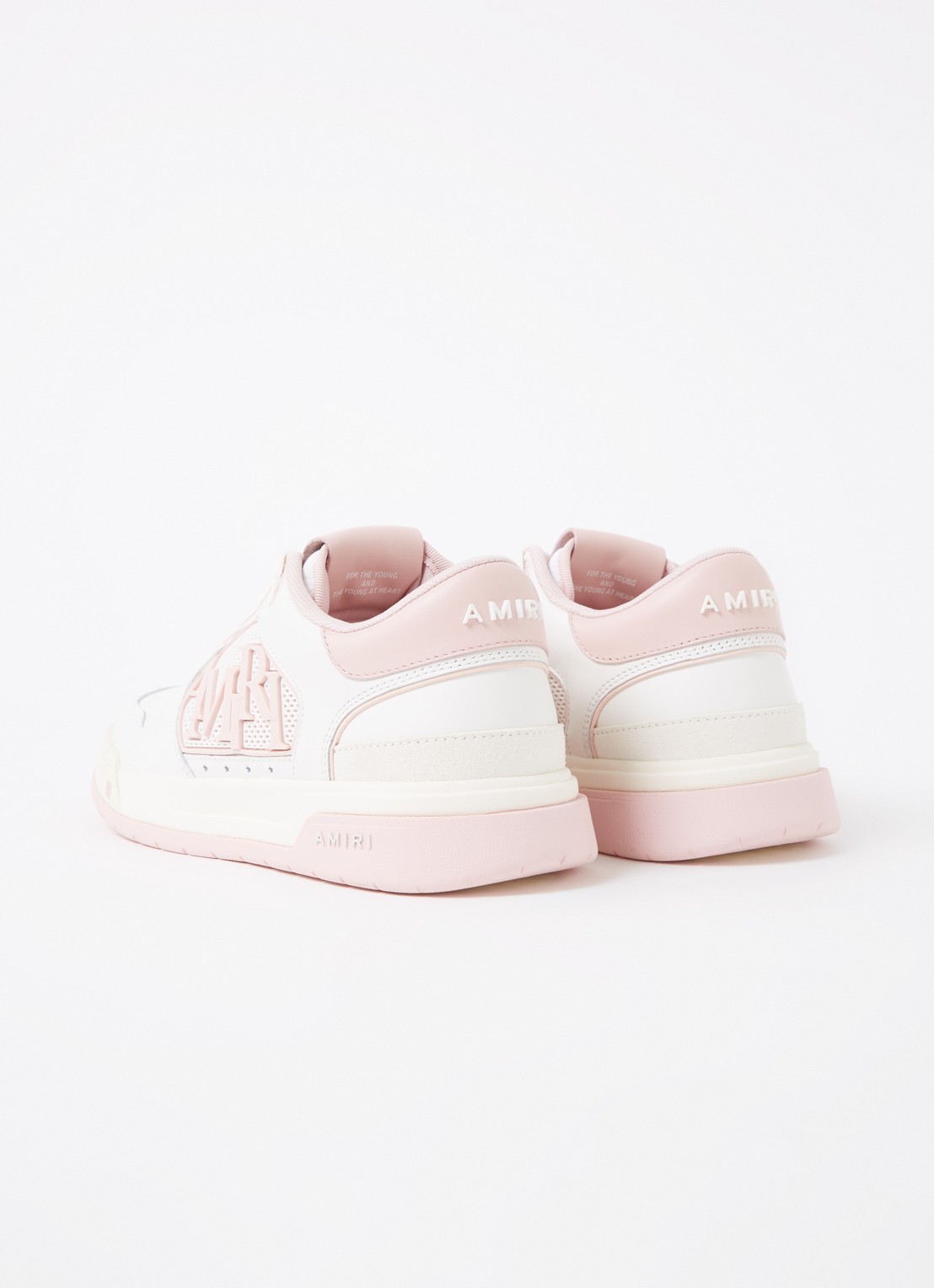 AMIRI Classic sneaker van leer met logo - achterkant 5 wit