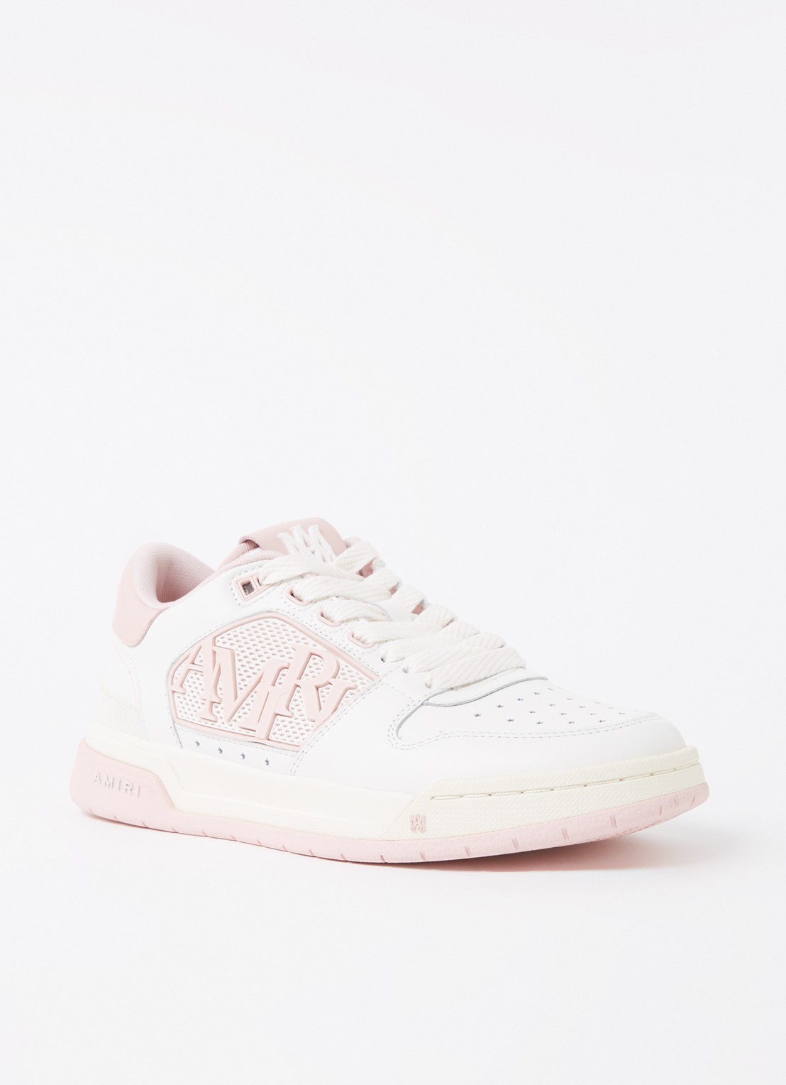 AMIRI Classic sneaker van leer met logo - voorkant 6 wit