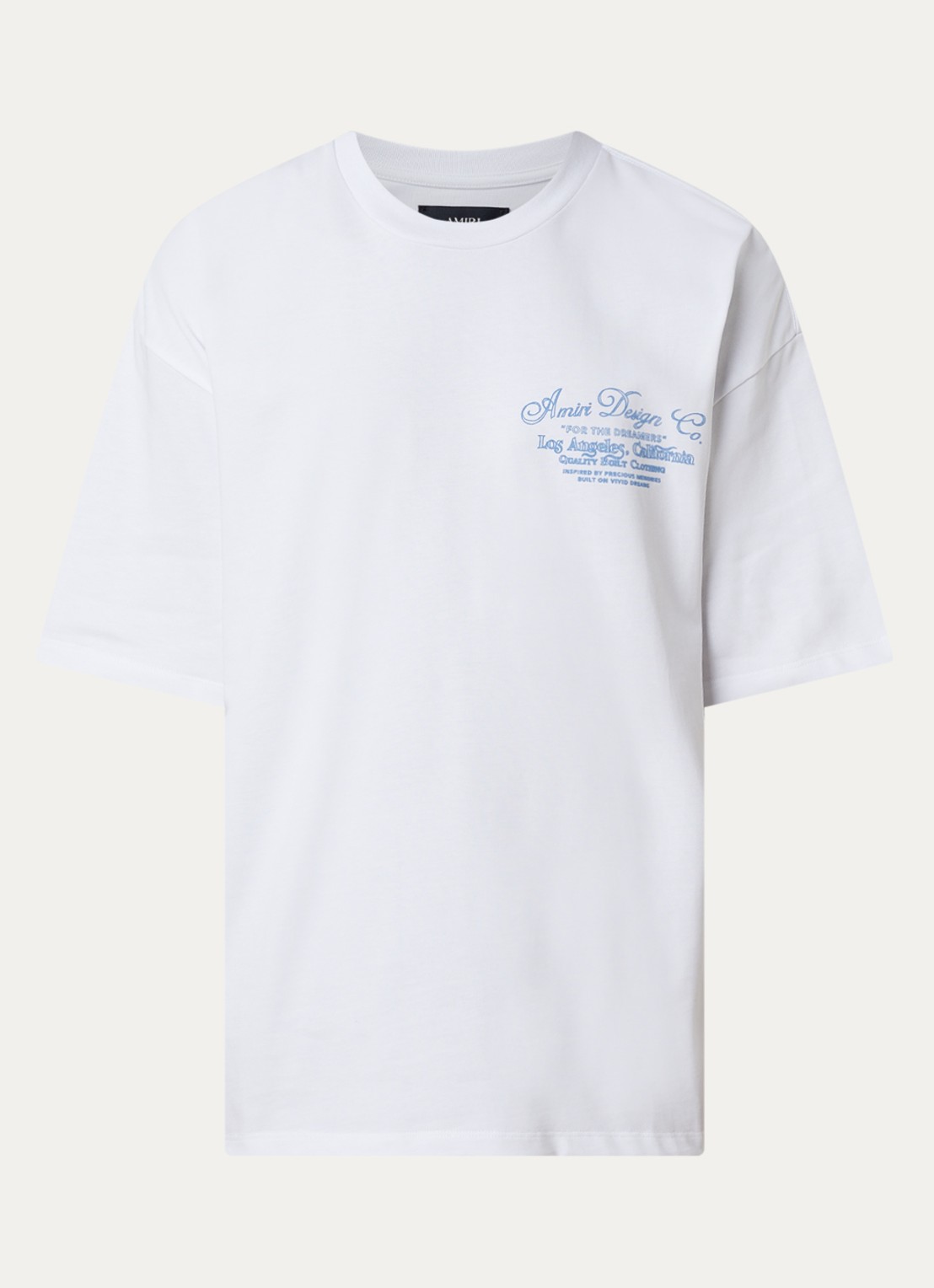 AMIRI Dreamers Chain T-shirt met logo- en backprint - voorkant 4 wit