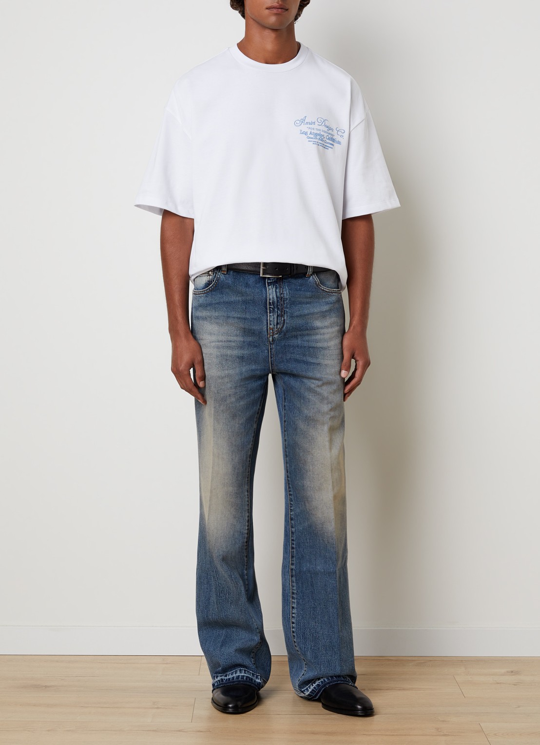 AMIRI Dreamers Chain T-shirt met logo- en backprint - voorkant 5 wit