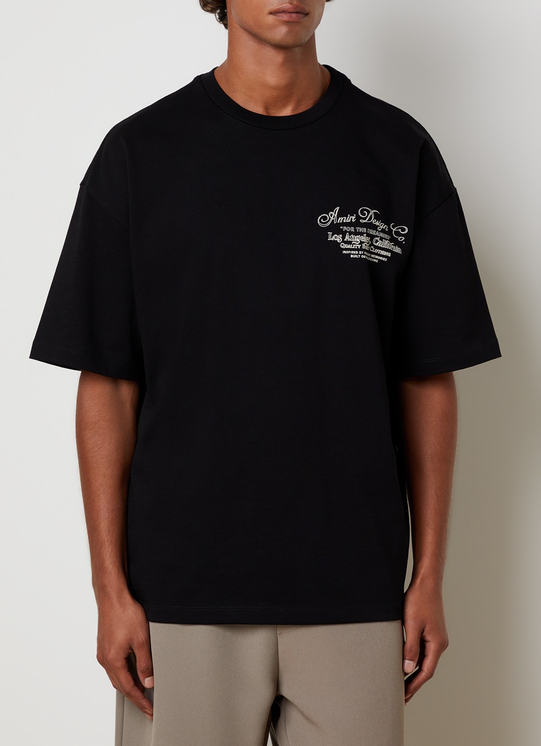 AMIRI Dreamers Chain T-shirt met logo- en backprint - achterkant zwart